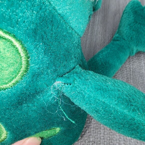 Vintage House of Lloyd Mr Toad Jangles Frog Green Plush Stuffed Animal Christmas - Picture 4 of 6